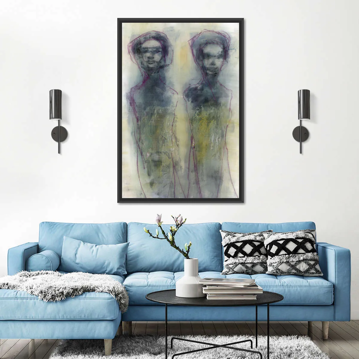 2 Figures Study III Wall Art