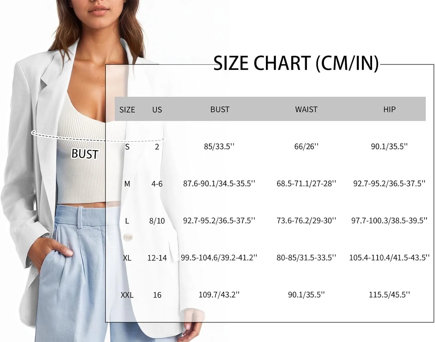 2025 Womens Summer Linen Blazer Long Lightweight One Button Trendy Casual Work Office Suit Jackets with Pockets