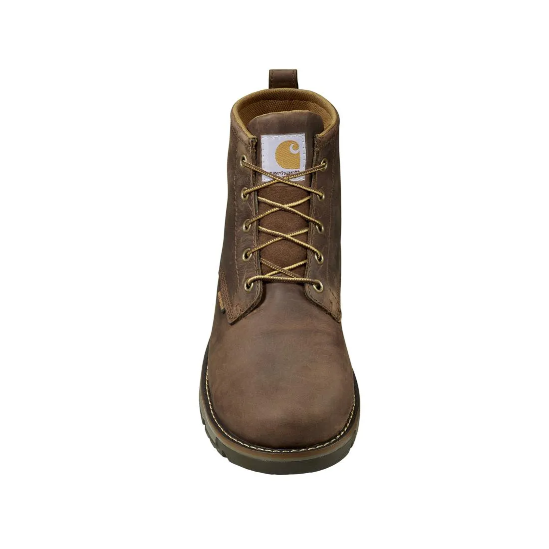 Brown 5-Inch Millbrook Waterproof Steel Toe Wedge Work Boots for Men
