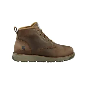 Brown 5-Inch Millbrook Waterproof Steel Toe Wedge Work Boots for Men