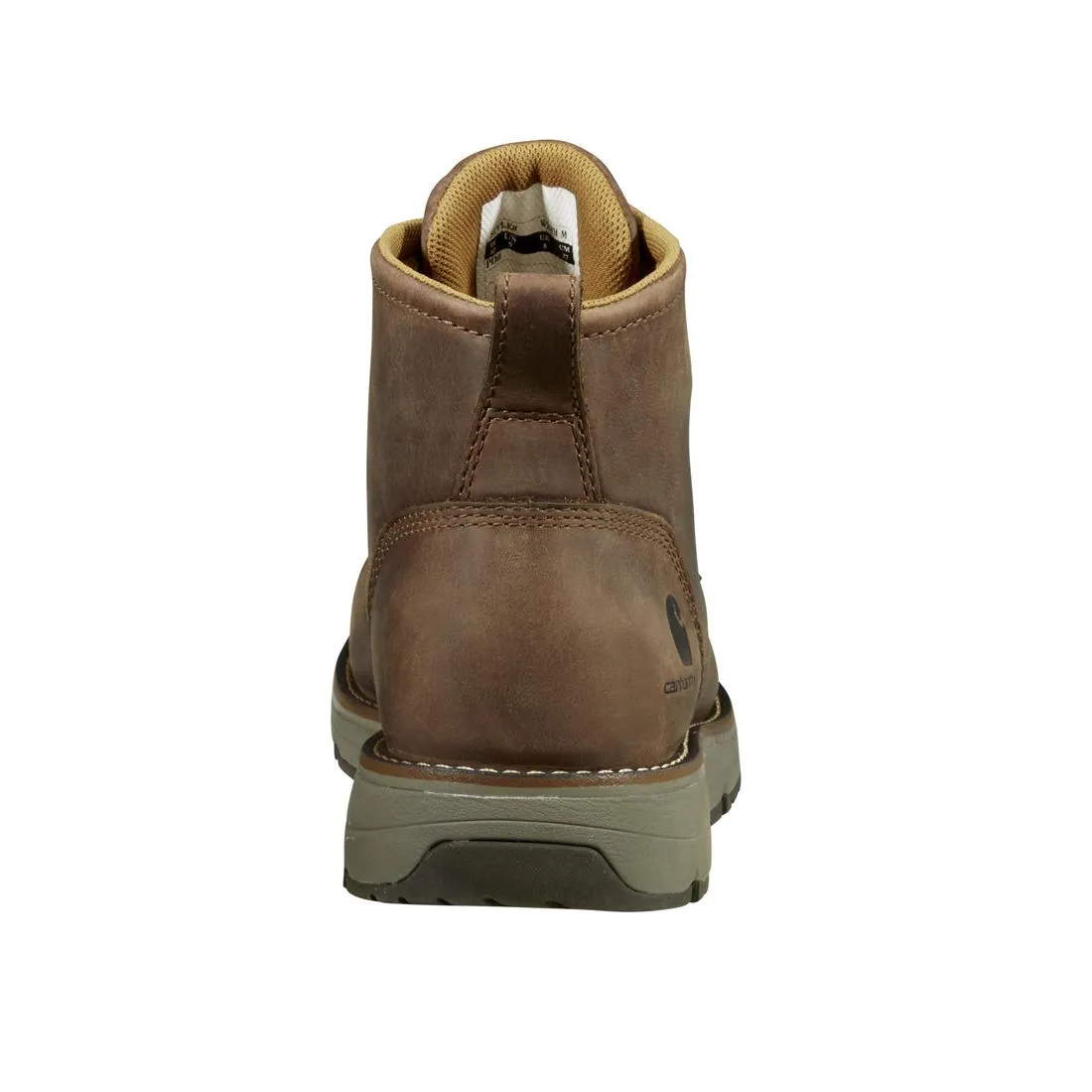 Brown 5-Inch Millbrook Waterproof Steel Toe Wedge Work Boots for Men