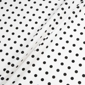Black Spotted Pure White Cotton
