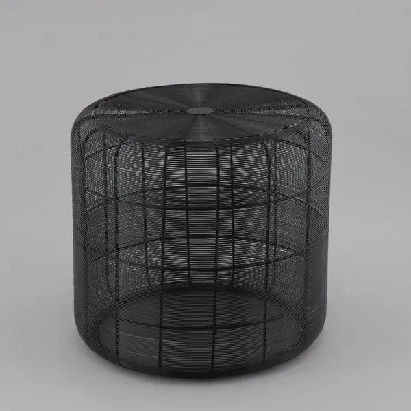 Black Trendy Iron Dome Shape Stool | Seating Chair For Indoor & Outdoor Space