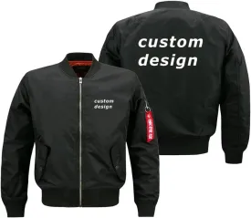 Custom Design Your Own Print Text/logo Aviation Aircraft Men's Bomber Jackets Pilots Windbreaker Lightweight Flight Coat