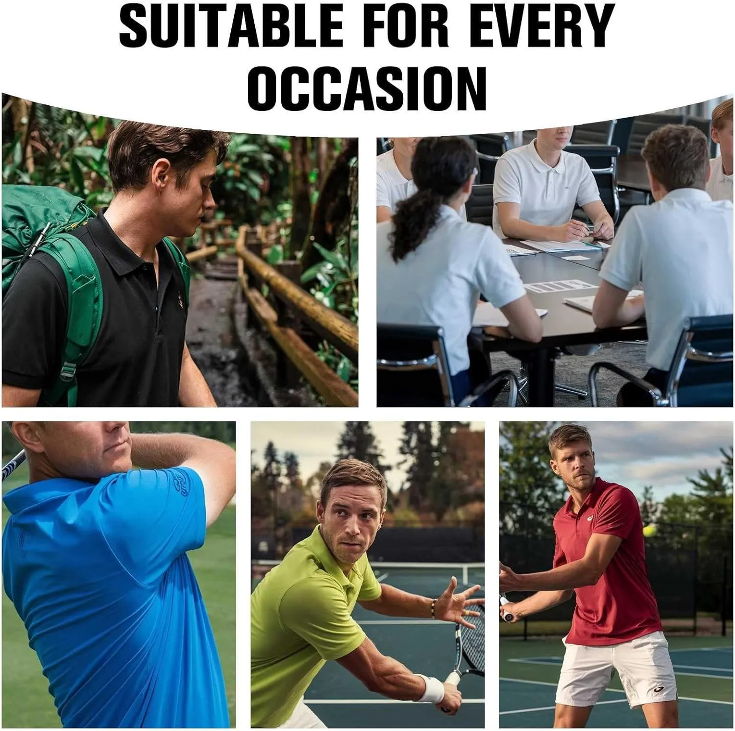 Custom Polo Shirts for Men Women Design Your Own Text/Logo/Photo Personalized Golf Company Work Polo Embroidered Print