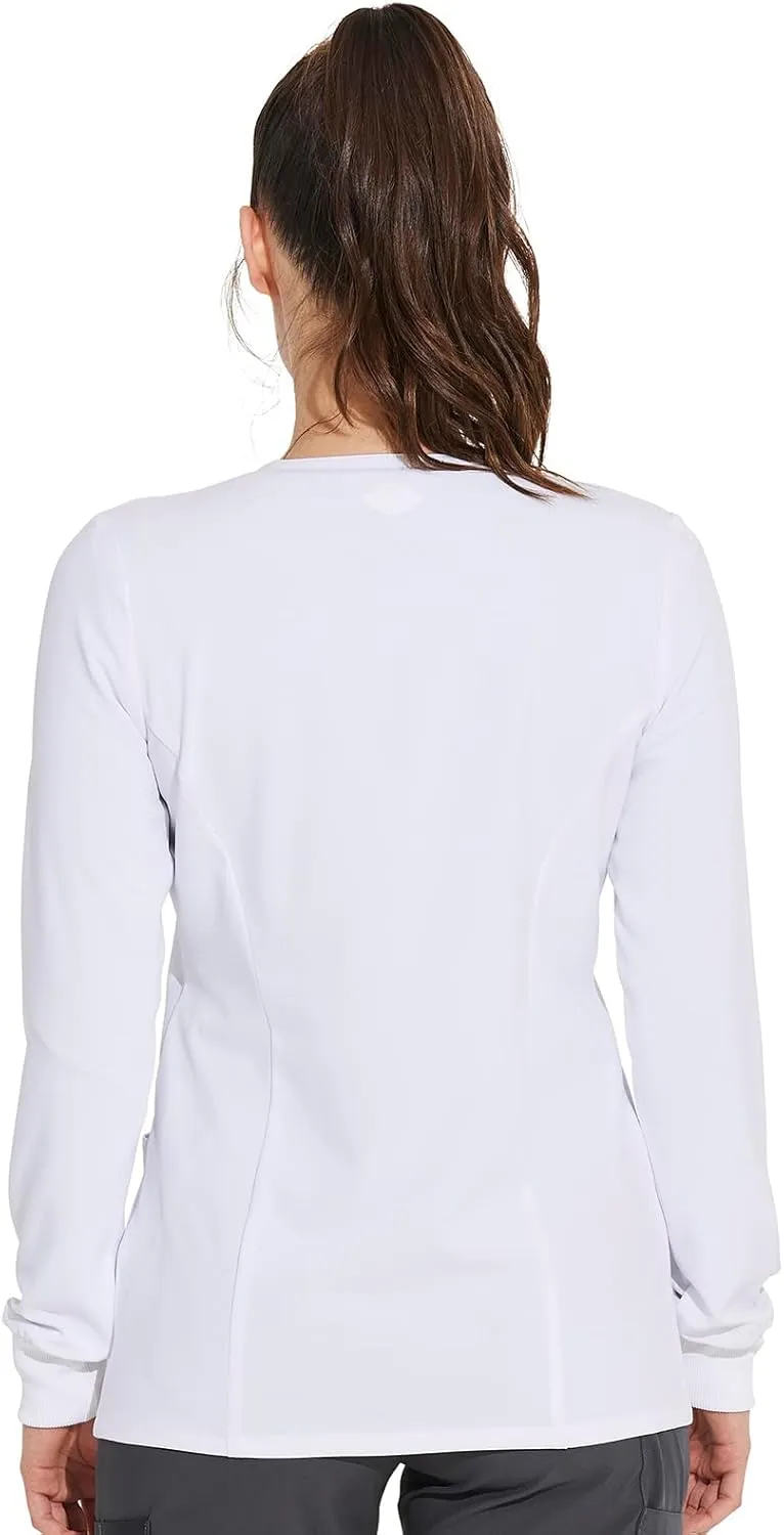 Dickies Scrub Jackets for Woman Snap Front Warm-up Jacket with 2 Pockets - DK305