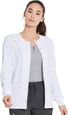 Dickies Scrub Jackets for Woman Snap Front Warm-up Jacket with 2 Pockets - DK305