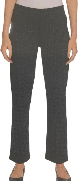 DKNY Women's High Waist Dress Pants - Straight Leg Ponte Pant - Office Work Business Casual Pants