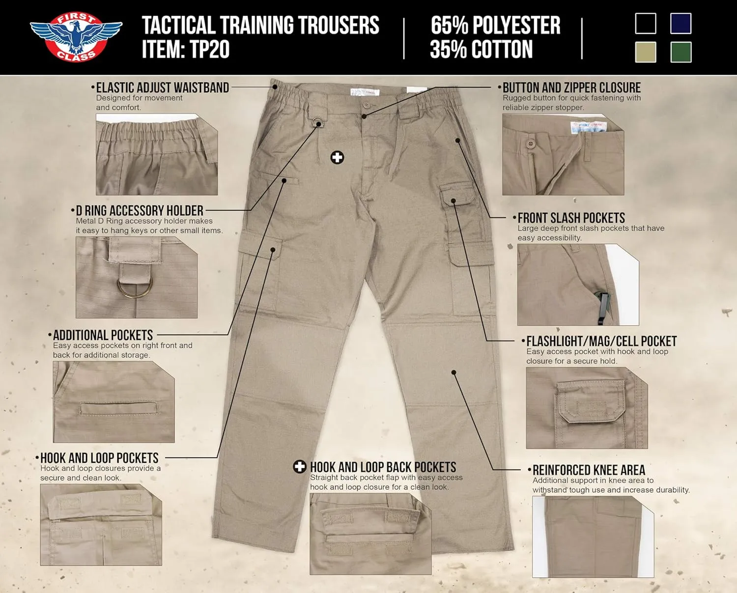 First Class Tactical Training Men's Trousers