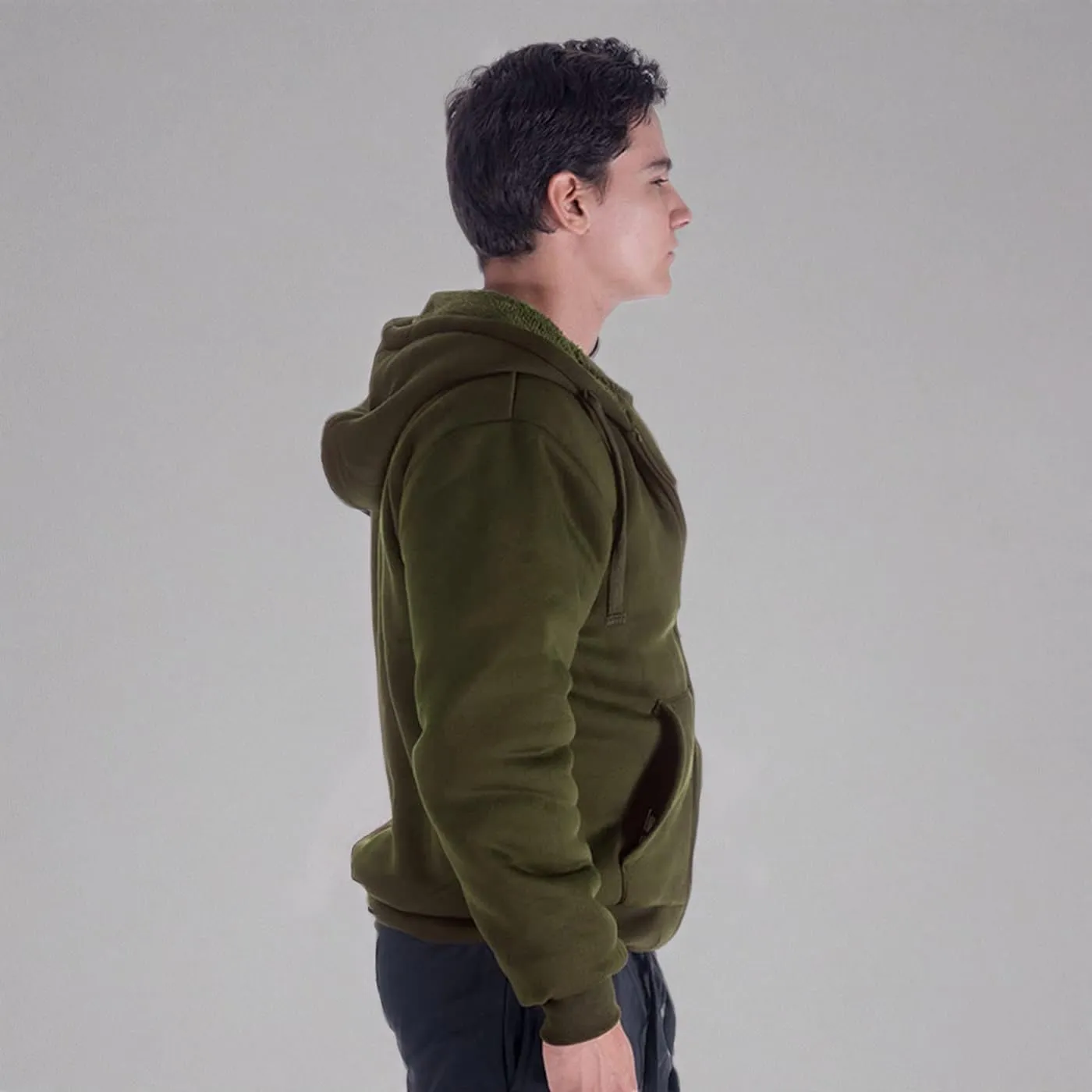Gary Com Heavyweight Sherpa Hoodies for Men, Thick Fleece Lined Full Zip Up Winter Warm Sweatshirts Work Jackets