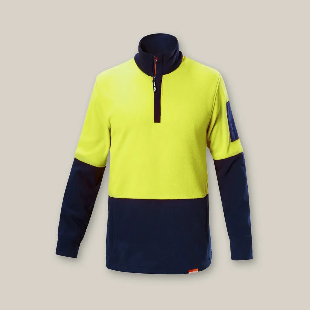 Hi-Vis 2 Tone 1/4 Zip Brushed Fleece Jumper - Y19330