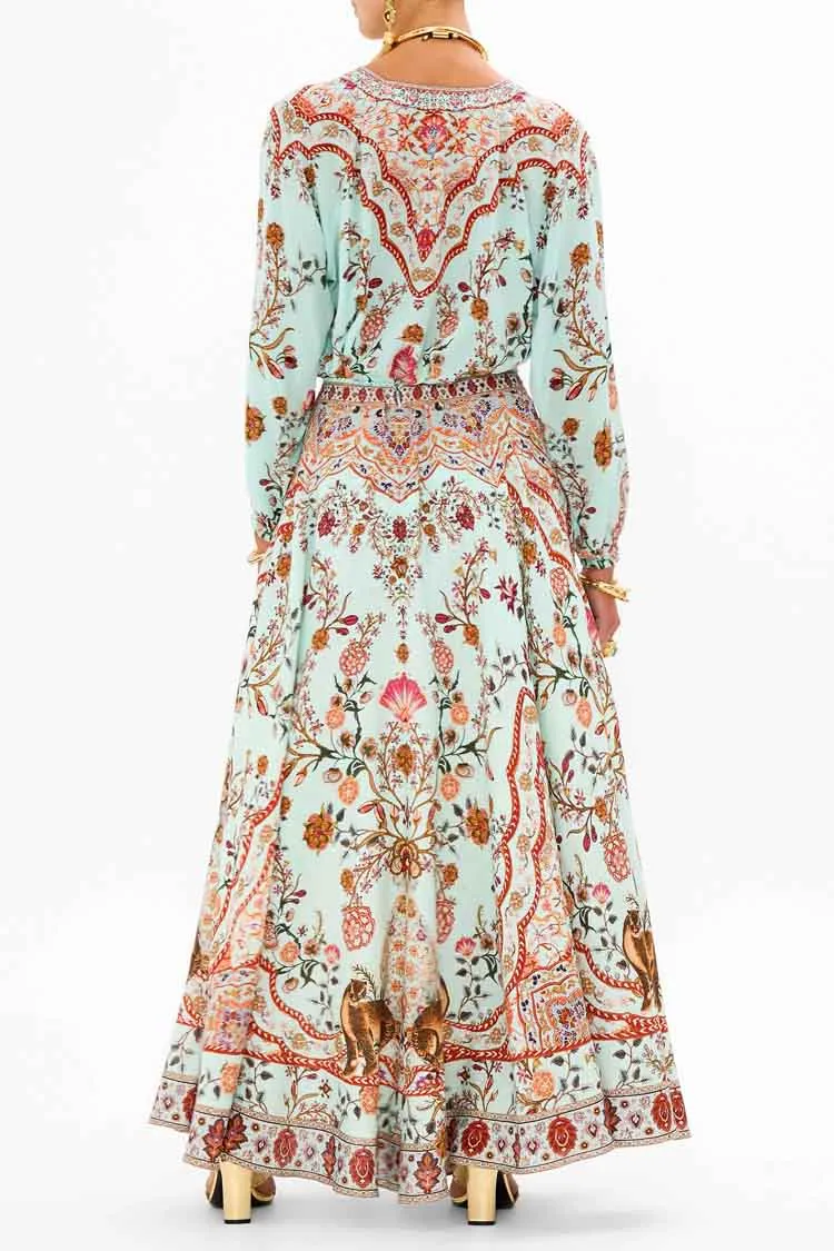Lace Up Blouse in Weaving Worlds