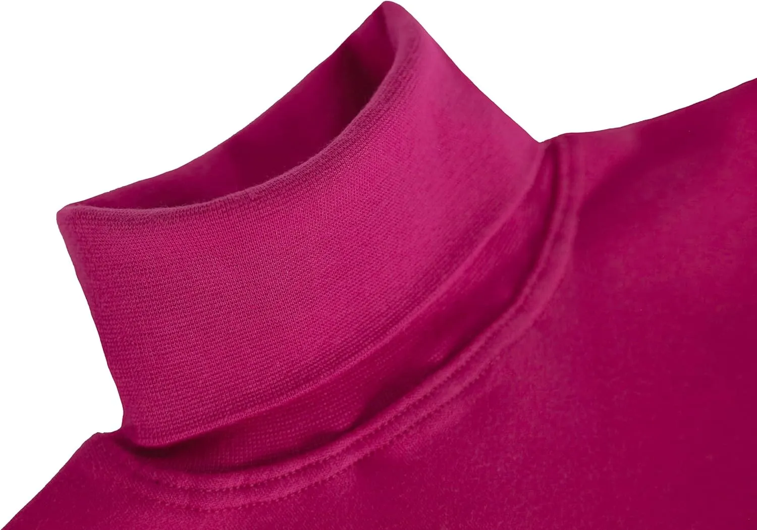 Lilax Girls' Basic Long Sleeve Turtleneck Cotton T-Shirt