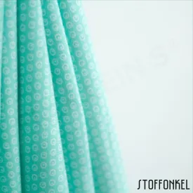 Organic Cotton Jersey - Circles N Dots - Mint