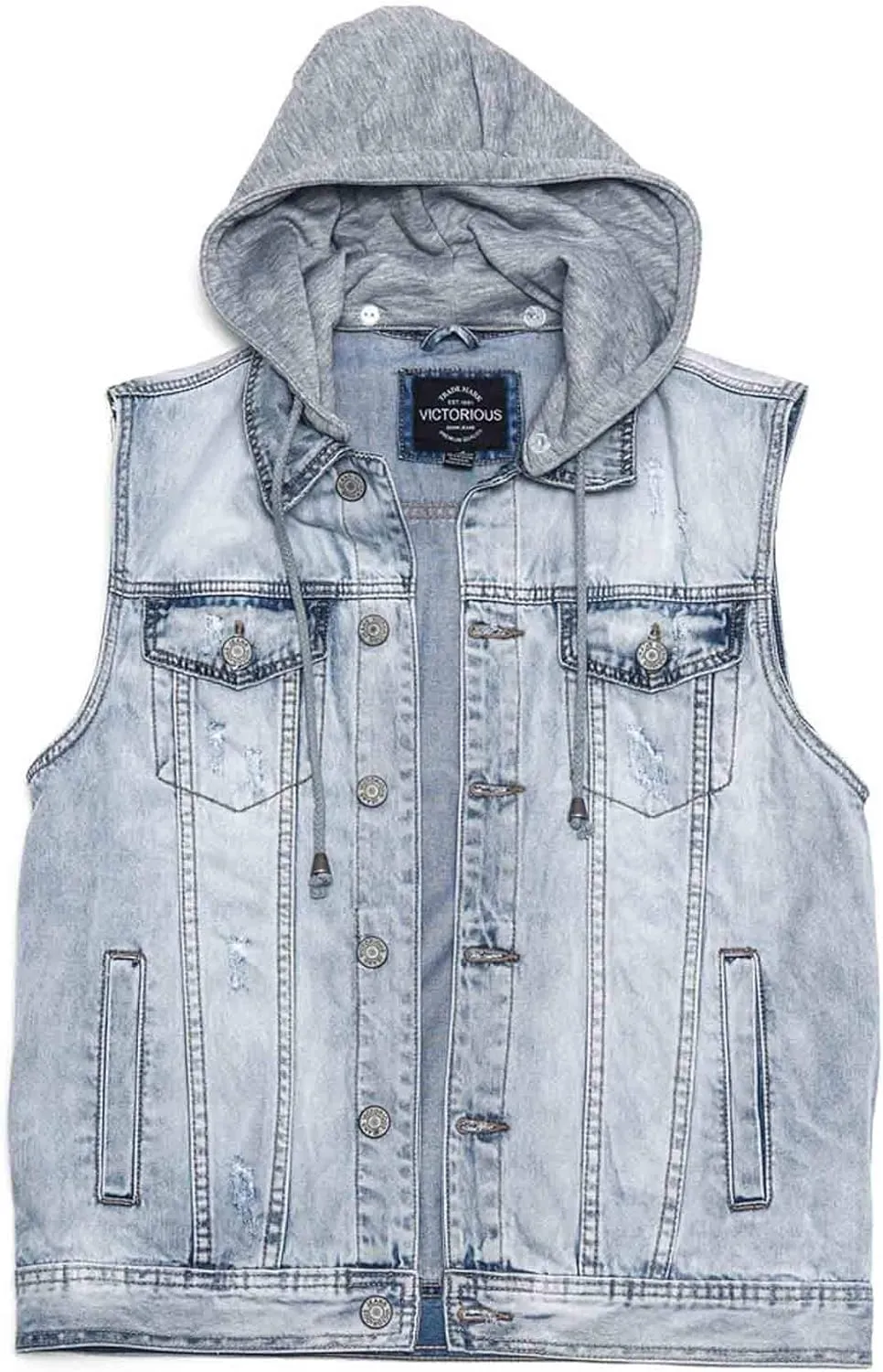 Rocker Denim Jean Vest Jacket