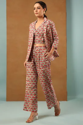 Shuddhi Mint Green 3 Pcs Co-Ord Set