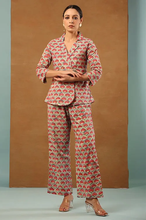Shuddhi Mint Green 3 Pcs Co-Ord Set