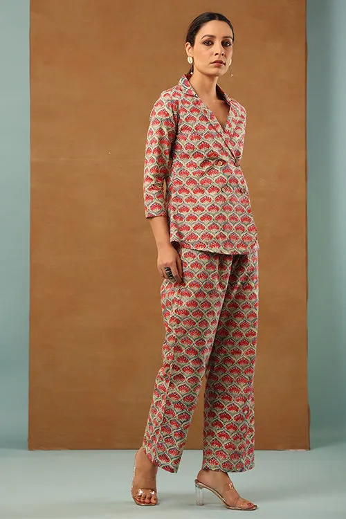 Shuddhi Mint Green 3 Pcs Co-Ord Set