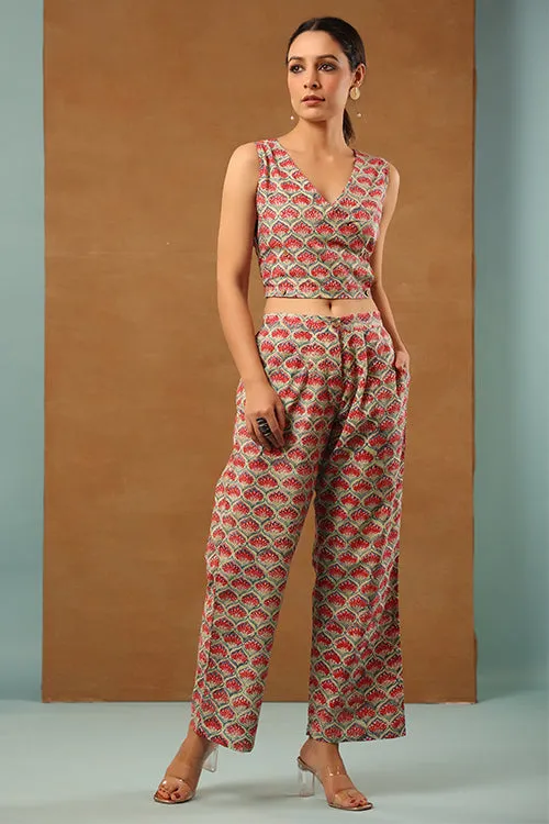 Shuddhi Mint Green 3 Pcs Co-Ord Set